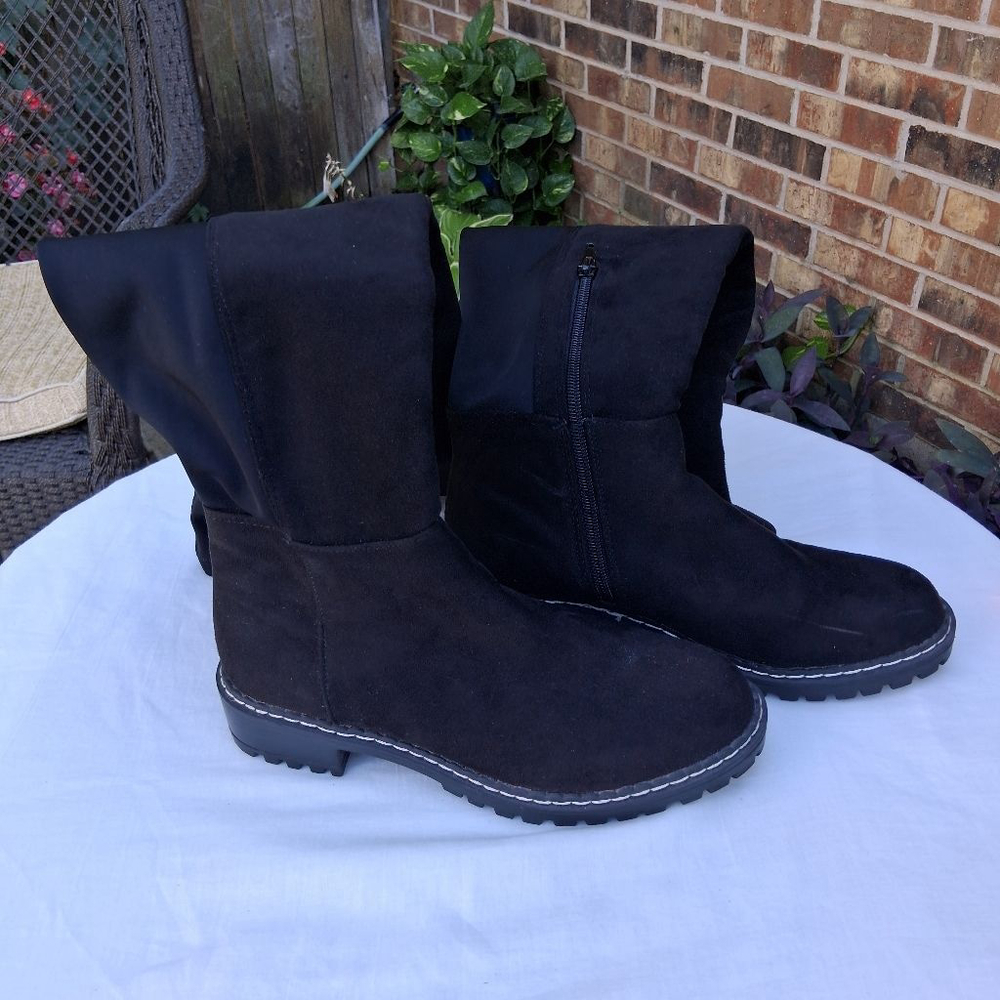 Women's Esprit Black Over the Knee Boots Size 6.5 ECU - Picture 2 of 11